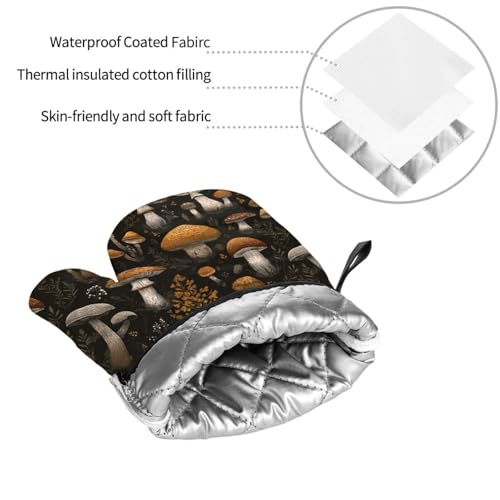 Gants de cuisine et maniques feuille de champignon avec boucle de suspension - 8