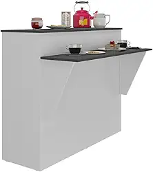 Bancada Balcão/Divisor de ambientes Multifuncional Multimóveis Mariah Branca