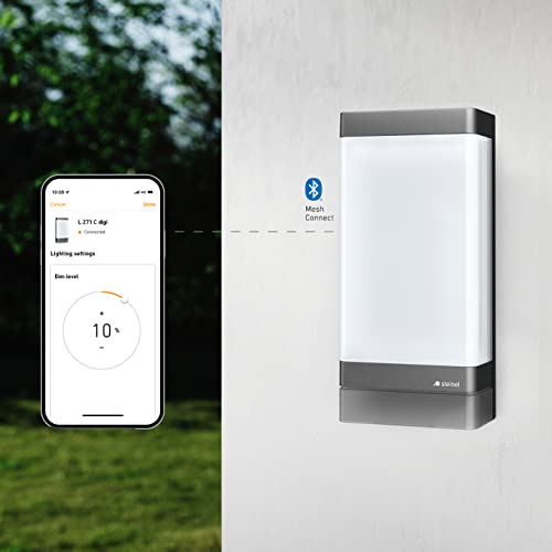 STEINEL LED Outdoor Wall Light L 271 Digi C Anthracite, Without Sensor, Smart Bluetooth Wall Lamp, Operated Via App - Image 3
