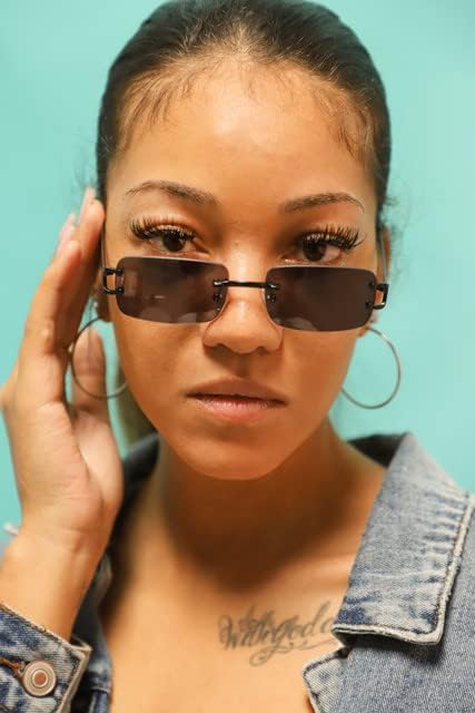 Miniatura 6 de FLAWLESS EYEWEAR Lentes de ojos transparentes para hombres y mujeres, con estilo elegante y sofisticado, marco dorado sin montura, Lente Transparente