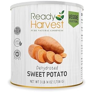 Ready Harvest Dehydrated Food – Sweet Potatoes | Emergency Food | Pantry Staples | #10 Can | 25-Year Shelf Life | Cans Filled to the Top