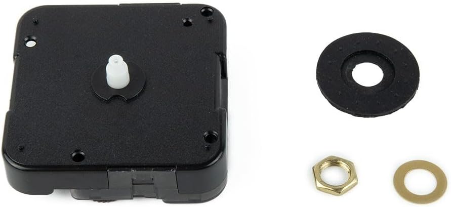 DIY-Silent Quartz Clock Movement for Wall Clock Repair, 56mm Motor with 8-22mm Long Spindle, Threaded & Snap-On Shaft Kit, Super Silent Sweep Hand Mechanism, No Hands Included