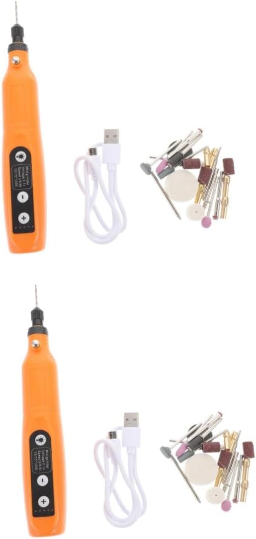 POPETPOP 2sets Electric Nail Drill Pen Nail File Drill Bits Machine Tools Portable Machine File for Salon Home Diy