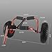 Zxpjkyu Kayak Cart Boat Trailer Foldable Heavy Duty Solid Wheel Marine Vessel Aluminum Tube Sturdy Trolley Canoe Transport Cart