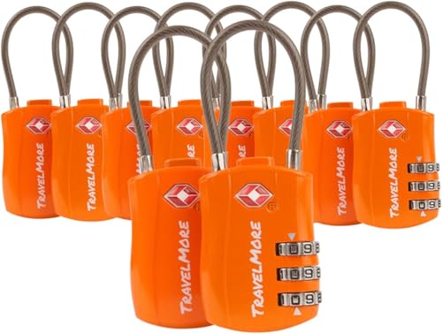TravelMore 10 Pack TSA Approved Luggage Locks