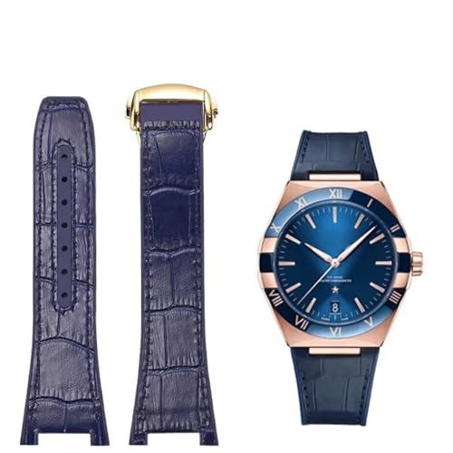 Bracelet montre Omega Constellation Double Eagle en cuir et caoutchouc EZZON d'exception