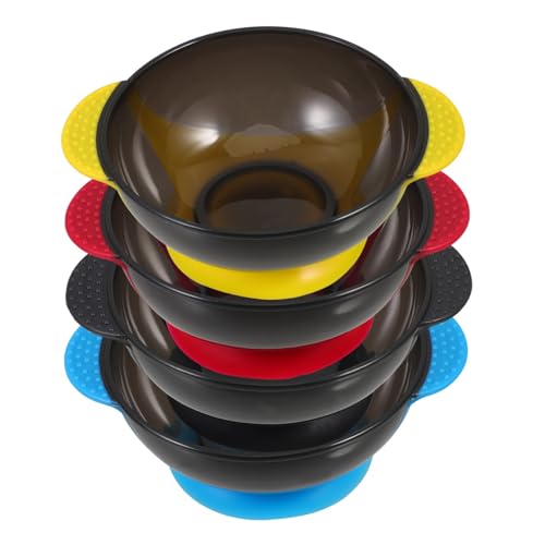 Veemoon Ciotola per Tinta con Scala in Plastica Riutilizzabile Strumento per Trattamenti Colore Casuale Colore Casuale