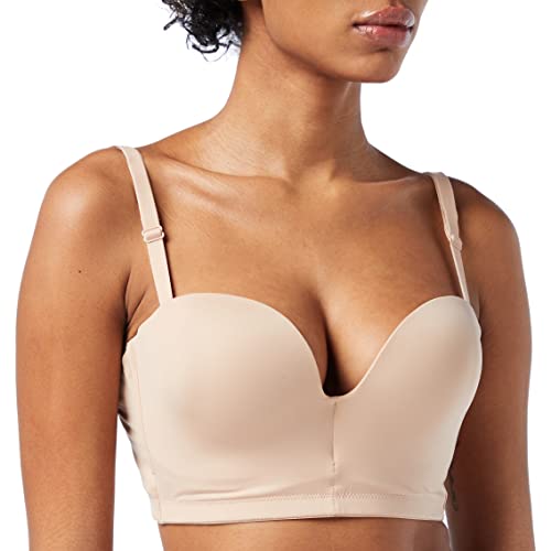 Wonderbra Damen Backless Bra Rückenfreier BH, hautfarben, 85D Cover