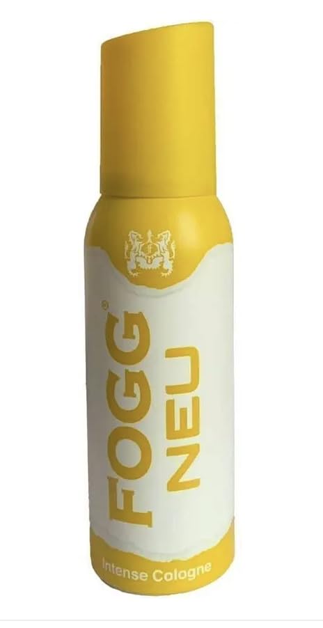 Fogg NEU Long Lasting Deodorant Spray for Men & Women, Unisex, 120ml, Alcohol Based, No Gas Technology (Intense Cologne)