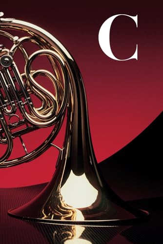 C: French Horn Brass Instrument Themed Monogram Letter Initial 