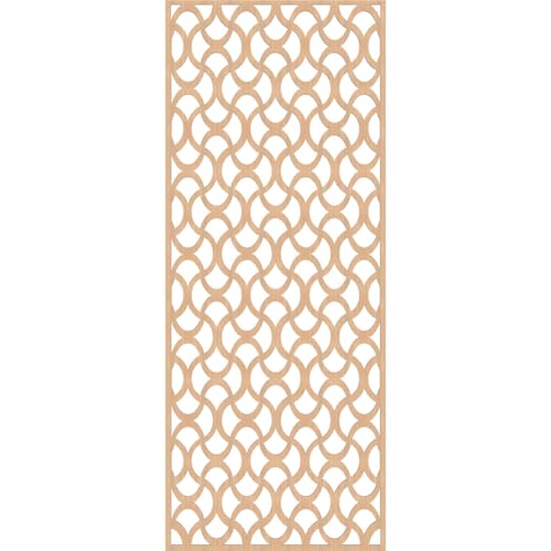 Image of Resort Decorative Pierced Fretwork Wood Wall Panels, 27 3 /8 inchW x 69 3 /8 inchH x 1 /4 inchT, Hickory