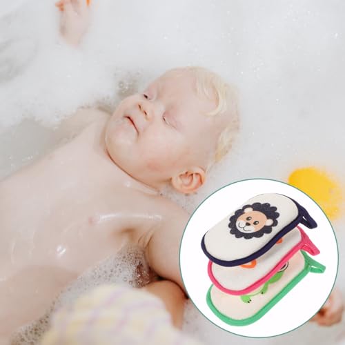 Éponge de bain pour bébé : lot de 3 modèles doux avec dessins animés - 7