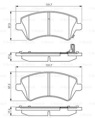 Bosch Fren Balatası Ön Toyota Corolla E12 1.4 Vvt-I 01-07, 1.6 Vvt-I 02-06, 1.8 Vvtl-I Ts 01-07, 1.4 D 04-07, 2.0 D-4D 02-07 986495243 BP1541