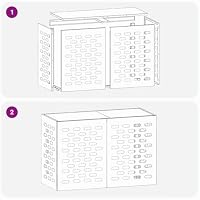 vidaXL Klimaanlagenabdeckung Silber 90 x 40 x 60 cm Verzinkter Stahl – Ansicht 4