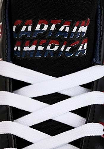Mens Captain America Canvas Shoes Size 13 Black | Image 7