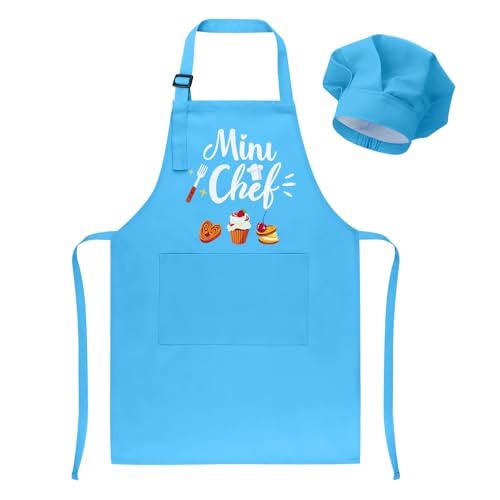 XLSXEXCL Kids Apron and Chef Hat Set, “Mini...
