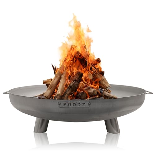 MOODZ Outdoor Living Cesta de Fuego de Acero Inoxidable - Cesta de Fuego de jardín - Cesta de Fuego de Exterior y Barril de Fuego - Cesta de Fuego de Acero Inoxidable (Ø60 cm RVs F&H)