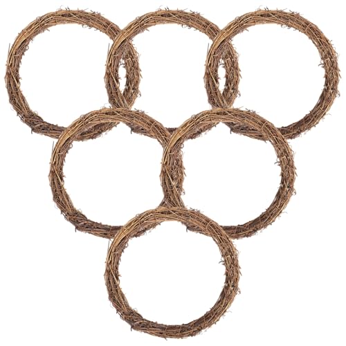 4 Pcs Grapevine Wreath 12 inch - DIY Crafts Natural Grapevine Twig Vines, Vines Garland Wreaths for Wedding House Holiday Door Vase Wall Decor