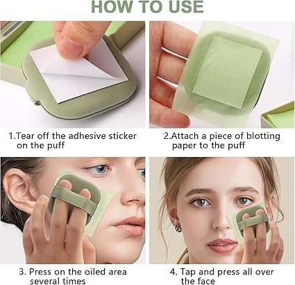 INNPOLE 100 Pcs Blotting Sheets for Face, oil Control Face Wipes Tissues,Facial Care Makeup Blotting Paper for Oily Skin, oil-absorbing Blotting Papers for Women Men (R-GREEN) - Image 4 thumbnail
