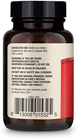 Dr. Mercola, Vitamin K2 Dietary Dietary Supplement, 90 Servings (90 Capsules), Supports Bone and Cardivascular Health, Non GMO, Soy Free, Gluten Free 2 Dr. Mercola, Vitamin K2 Dietary Dietary Supplement, 90 Servings (90 Capsules), Supports Bone and Cardivascular Health, Non GMO, Soy Free, Gluten Free