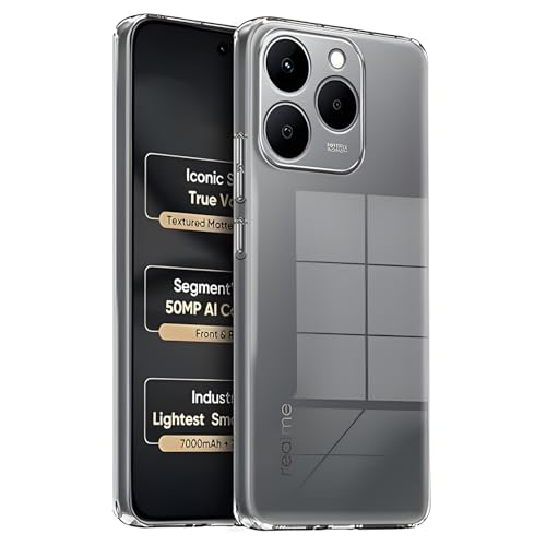 Image of Lifetime Anti-Yellow Clear Back Cover Case for Realme 15T (Sleek Crystal Hard Back | Shockproof Protection with Camera Protection)