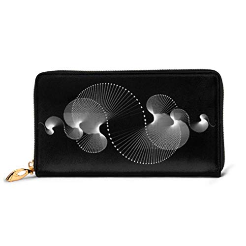 Preisvergleich Produktbild JHGFG Mode Handtasche Reißverschluss Brieftasche Spiral Sound Wave Rhythmus Telefon Kupplung Geldbörse Abendkupplung Blockieren Leder Brieftasche Multi Card Organizer