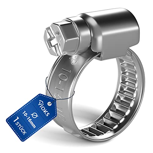 Schlauchschellen Chromstahl Schlauchklemmen Schellen 1x 10-16mmØ Schelle Waschmaschinenschlauch Rohrschellen für Schlauch Poolschlauch Waschmaschine Pool Klemmschelle Waschmaschine Abfluss Adapter