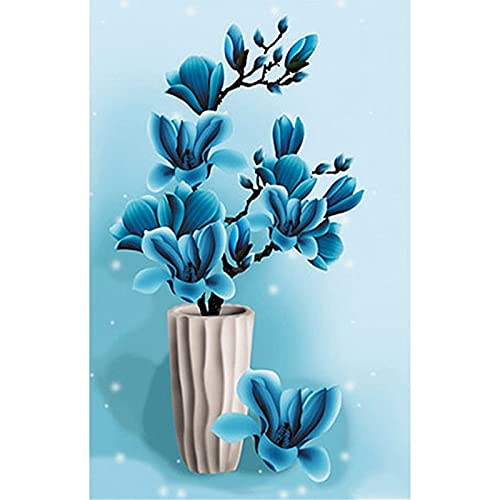 Peinture Diamant 5D Grand Format Magnolia pour Illuminer un Mur de Salon Moderne