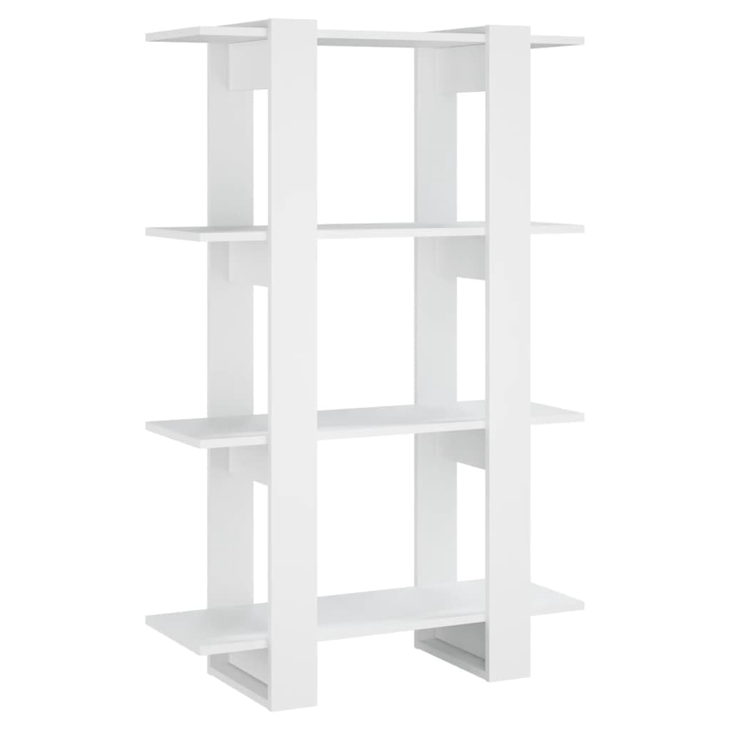 Bücherregal aus Holz, 80x30x123,5 cm, als Raumteiler nutzbar – Robustes und stabiles Regal für Bücher, Zeitschriften, DVDs und Dekoration, pflegeleicht mit feuchtem Tuch