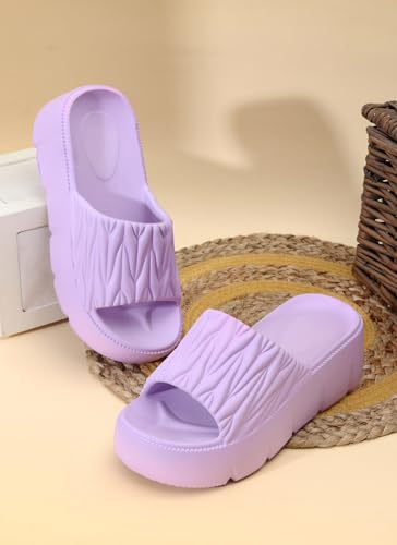 Image of EVA Women Slider | Lightweight Cushioned Slip-On Slides | Anti-Skid, Water-Friendly, Quick-Dry | Indoor /Outdoor Comfort