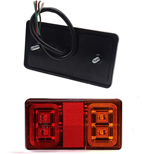 WildAuto Feux Remorque Led 12V 24 V, LED Feux Arrière, Feux Stop, Feux Clignotant pour Remorque, Camion, Caravane, Vélo (2pcs) Cover