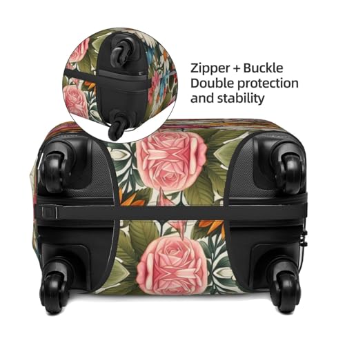 Colorful Floral Sunflower Daisy B Travel Luggage Covers - Elasticity Suitcase Covers Protector for Luggage 18-32 Inch3