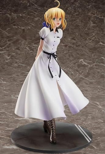 jtsgwop Figura de anime Girl de 24 cm de Japón Anime Fate/Stay Night Saber Altria Pendragon British Travelogue Pintado PVC Figura de acción estatua adorno modelo muñeca regalo Japón adulto juguete