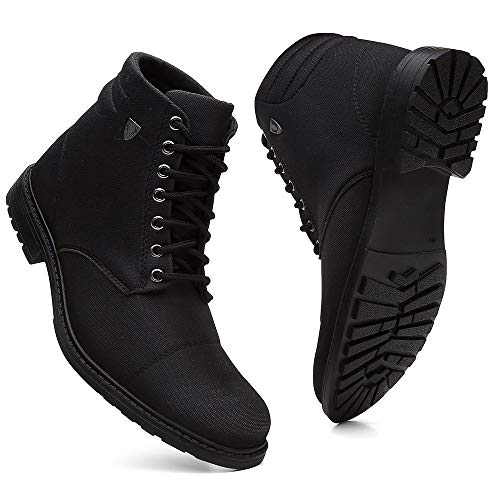 Bota Coturno Masculino Casual Conforto Cano Médio + Relógio + Cinto + Carteira - Preto/40