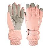 Mawjom Winter-Skiing-Snowboarding-Gloves Warm Outdoor Sports Mittens for Girls Boys 5-10 Years