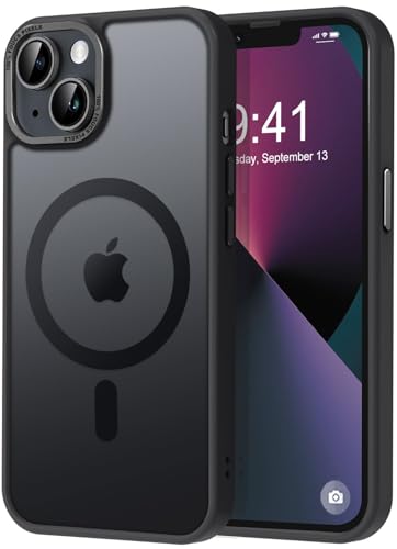 Thomo Strong Magnetic For Iphone 13 Case & Iphone 14 Case [Compatible With Magsafe] Translucent Matte Slim Shockproof Women Men Anti-Fingerprint Protective Case For Iphone 14/13 6.1"