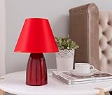 Kings Brand Furniture – Wayne Metal Base with Fabric Shade Table Lamp (Red)