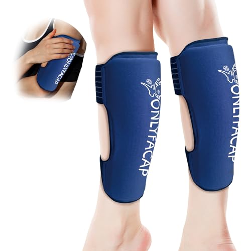 Shin Splint Relief Ice Pack Wraps 2 Pack, Reusable Gel...