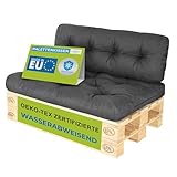 Pillows24 – Palettenkissen – 2-teiliges Set | Palettenauflage für Palettensofa | Sitz- und...