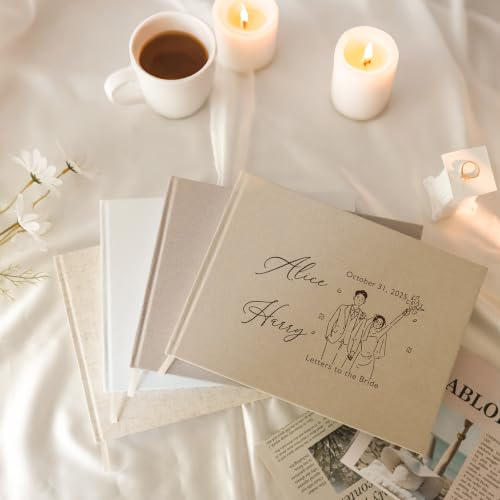 Libro de visitas de recepción para atesorar dedicatorias e historias de amor personalizadas 3