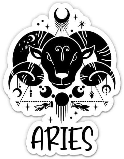 Aries Zodiac Sign Sticker - 3