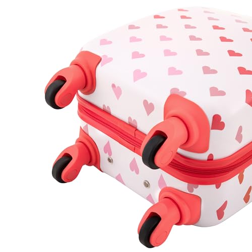 Image of Travelers Club 5 Piece Kids' Luggage Set, Hearts