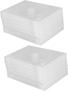 Veemoon 12 Pçs Caixa De CD Caixa De Armazenamento De Dvd Pasta De Dvd Capas De CD Transparente Guardião Bolsa De Armazenamento De Dvd Pasta Transparente De Plástico Caixa De Armazenamento