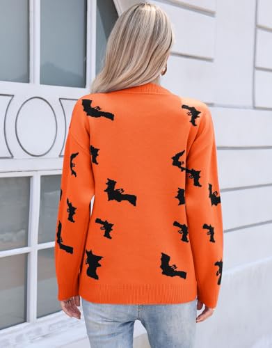 Image of Womens Cute Heart Sweater Crew Neck Long Sleeve Pullover Valentines Sweater