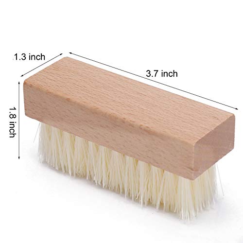 4 Pieces Non-Slip Wooden Hand Nail Scrub Brush for Toes and Nails Cleaning - Image 2