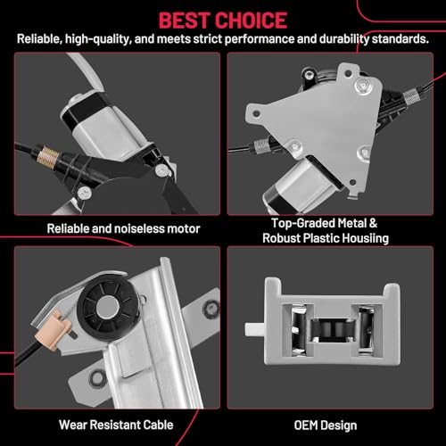 Image of BDFHYK 741-664 Power Window Regulator with Motor Front Left for 1992-2011 Crown Victoria 1992-2010 Mercury Grand Marquis 2003-2004 Mercury Marauder 2005 2006 2007 2008 2009 2010 2011