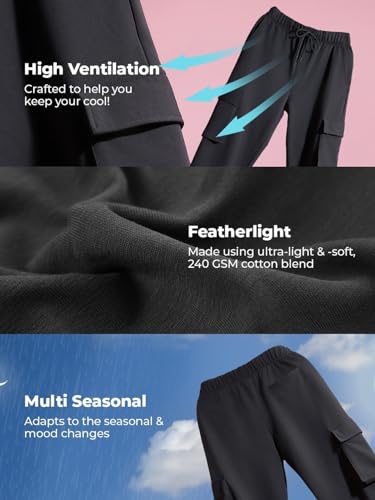 Image of Bewakoof Men's Cotton Super Loose Fit Joggers|Bewakoof Air 1.0 | Track pants for man | Lower for man | Trouser for men | Baggy trackpants for men | Multipurpose | Mens Lower Activewear | Utility Pockets | Lightweight & Flexible Elastic Waist | Casual Joggers | Loose Fit