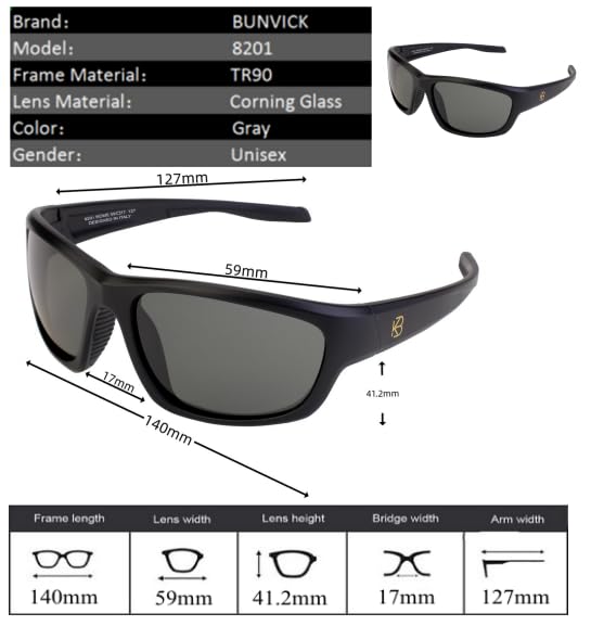 Image of Polarized HD Genuine Glass Sunglasses for Men and Women, Italian Design, Anti-Glare,UV400,Corning True Glass Lenses