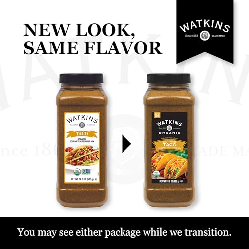 Image of Watkins Organic Gourmet Dry Seasoning Mix, Taco, 24.0 Ounce (Pack of 1)