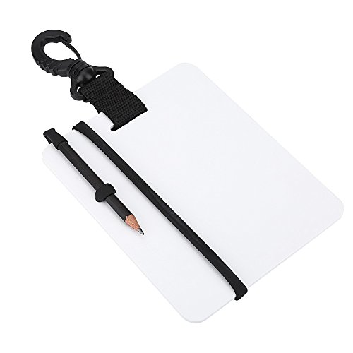 POENVFPO Diving Writing Board,Portable Plastic Underwater Writing Slate Board with Clip and Pencil for Water Sports Diving Swimming Accessory